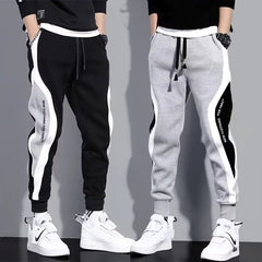 Men Black Pants Hip Hop Drawstring Jogger Fashion Comfortable Trousers Male Casual