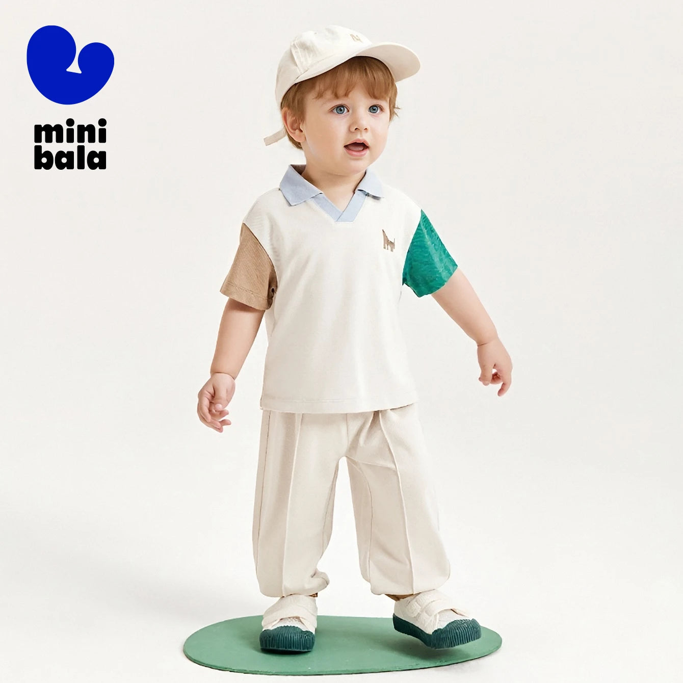 Mini Bala Short Sleeve Set  Boys and Girls 2025 Summer Baby Sports Set Stylish Short Set