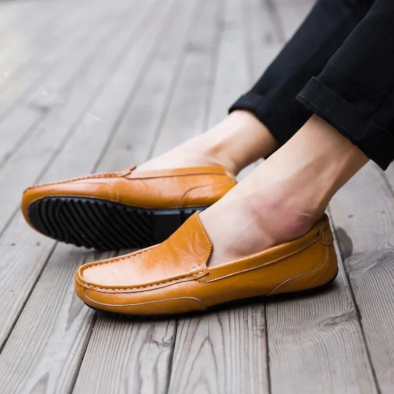 Casual Loafers for Men Shoes Brands 2024 Formal Shoe Men's Cowhide Luxury Designer Brand Shoes Footwear Leather Natural Leather