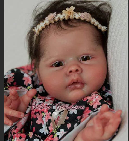 NPK 20inch Unpainted Reborn Doll Kit Nicol Fresh Color Soft Touch DIY Toy with Cloth Body And Eyes for Collectors