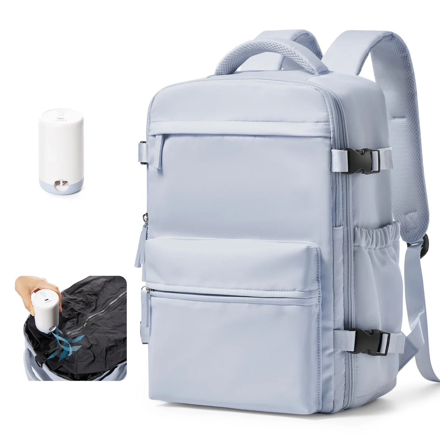 Men Vacuum Compression Backpack 15.6in Laptop Backpack Expand Hiking Vacuum Travel Backpack, Ryanair Backpack 40x30x20 Cabin Bag