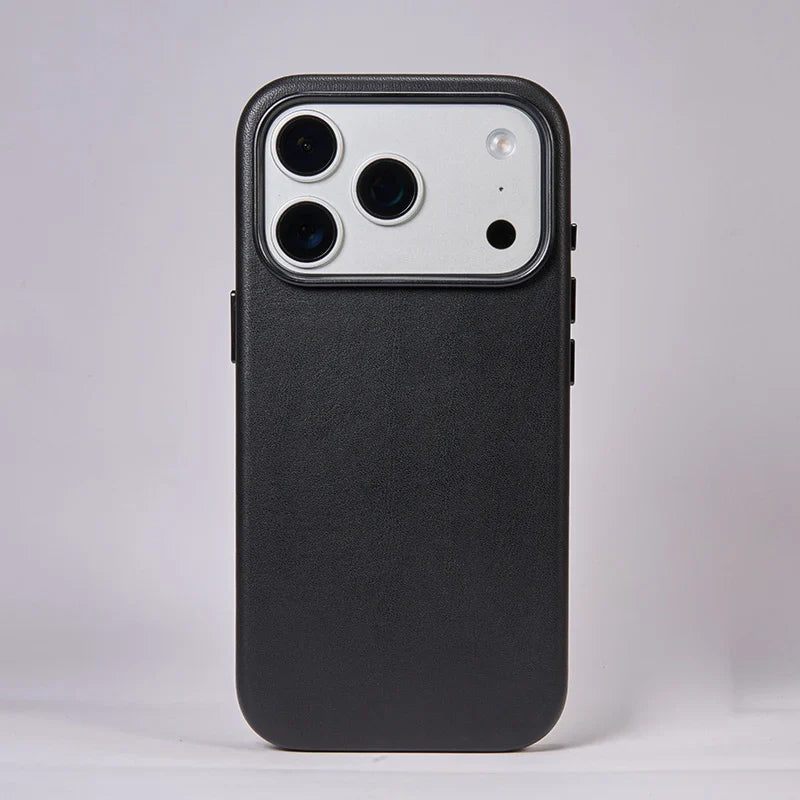 Soft Genuine Leather Case for iPhone 17 Pro Max Quality Business Case for iPhone 17 Pro Magnetic Charging Phone Back Cover