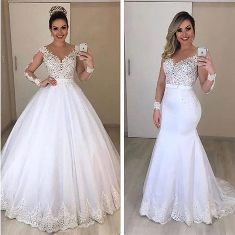 White Bridesmaid Dresses: Wedding Dresses See Through Back Custom Two Pieces