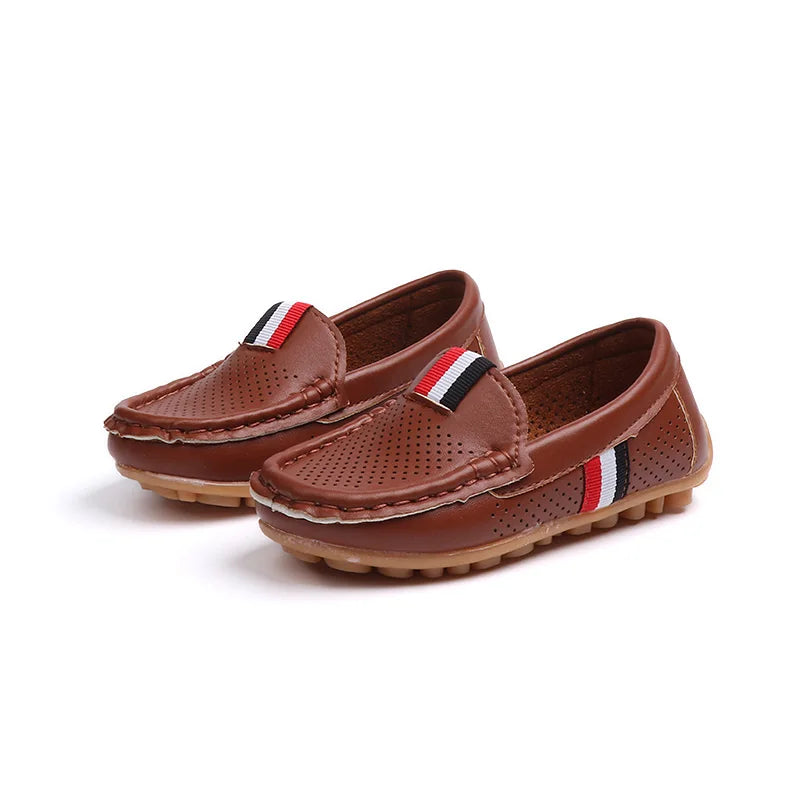 Kids Casual Shoes Boys Leather Flats Slip-on Loafers Soft Classic Fashion Toddlers