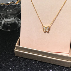 Butterfly Necklace Women's Collarbone Necklace Korean Jewelry Necklace for Women