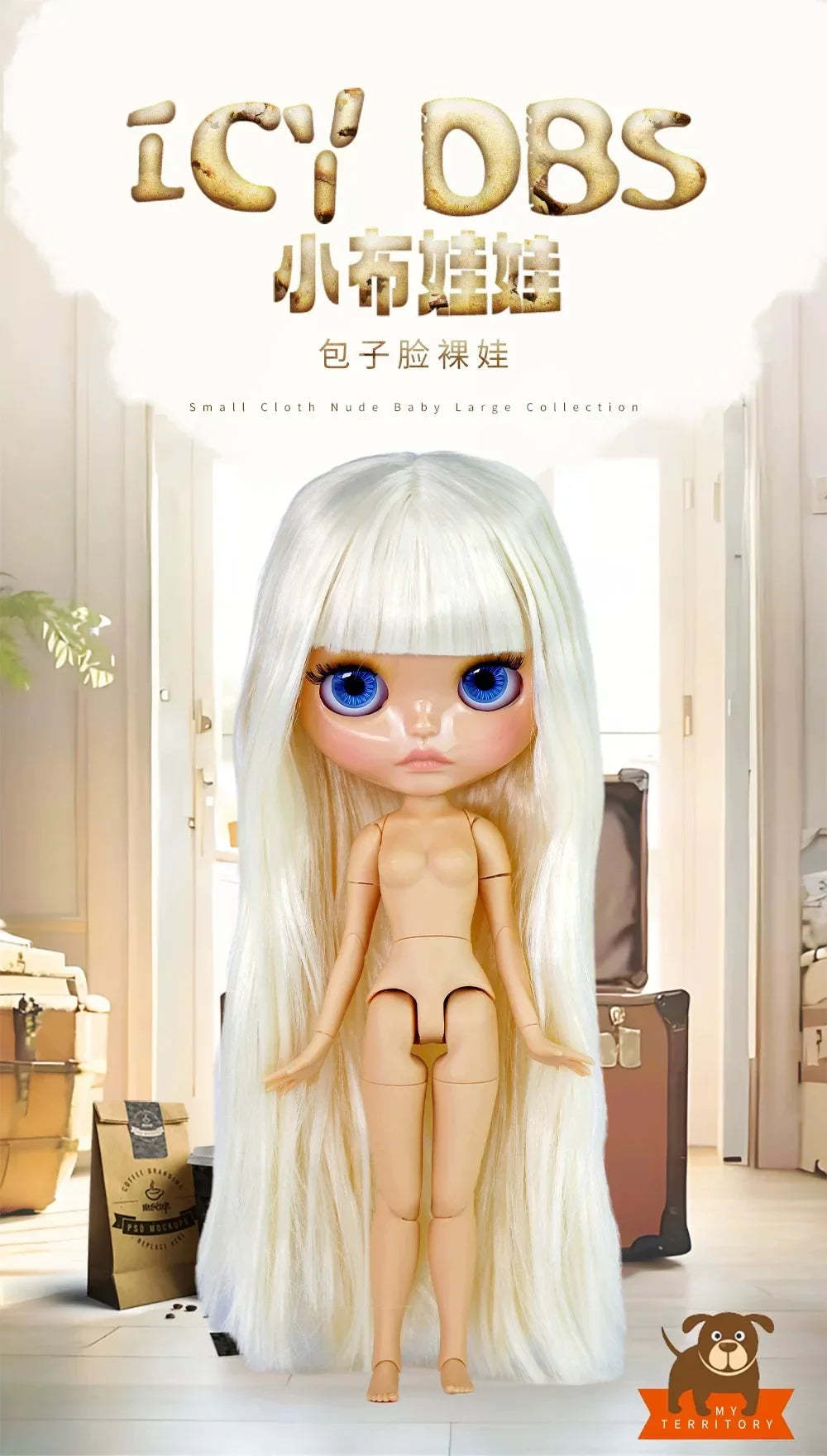ICY DBS Blyth Doll Tan Skin Matte Face Glossy Face Pouting Lips 30CM BJD 19 Joints Body Doll DIY Make Up Costume Doll Gift Toy
