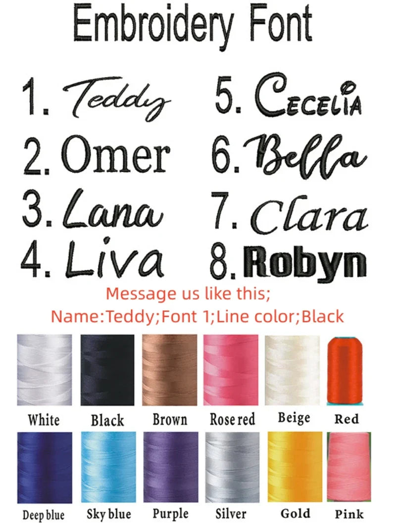 Customized Name Toddler Backpack Cartoon Bear Corduroy Large Capacity Backpack Embroidered Name Backpack Plush Bag