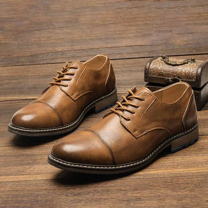 Men's Formal Shoes British Retro Brogue Shoes Mens Casual Business Leather Oxfords Men Office Dress Shoe Flats