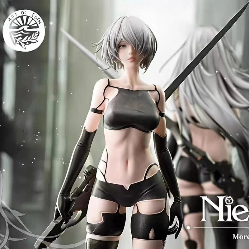 Nier Automata Anime Peripherals Otaku Collectibles A2 Battle Damaged Ver 2b Statues 50cm Garage Kits Replica Version Collectbles