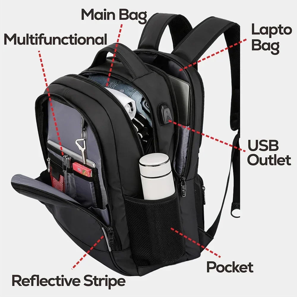 SWISS MILITARY Men Laptop Business Backpack Backpack 17 Inch Fashion School waterproof USB Large Capacity Bag mochilas Back Pack