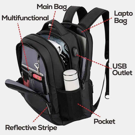SWISS MILITARY Men Laptop Business Backpack Backpack 17 Inch Fashion School waterproof USB Large Capacity Bag mochilas Back Pack