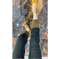 Vintage Printed Jeans For Women Spring And Fall Plus-size Slimming