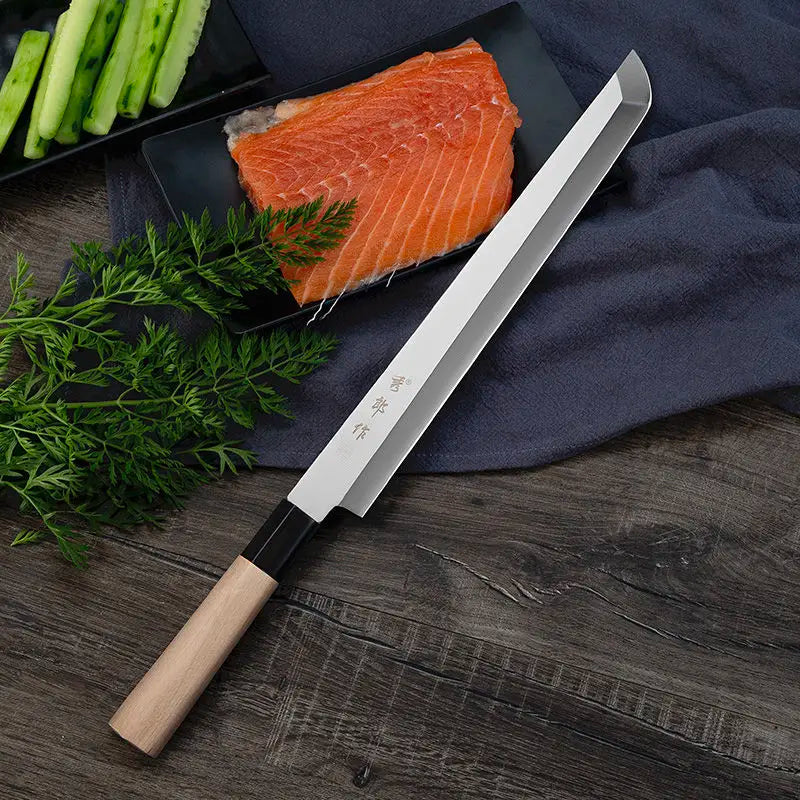 Japanese Salmon Sashimi Knife Professional Meat Cutting Sushi Cooking Knives Kitchen