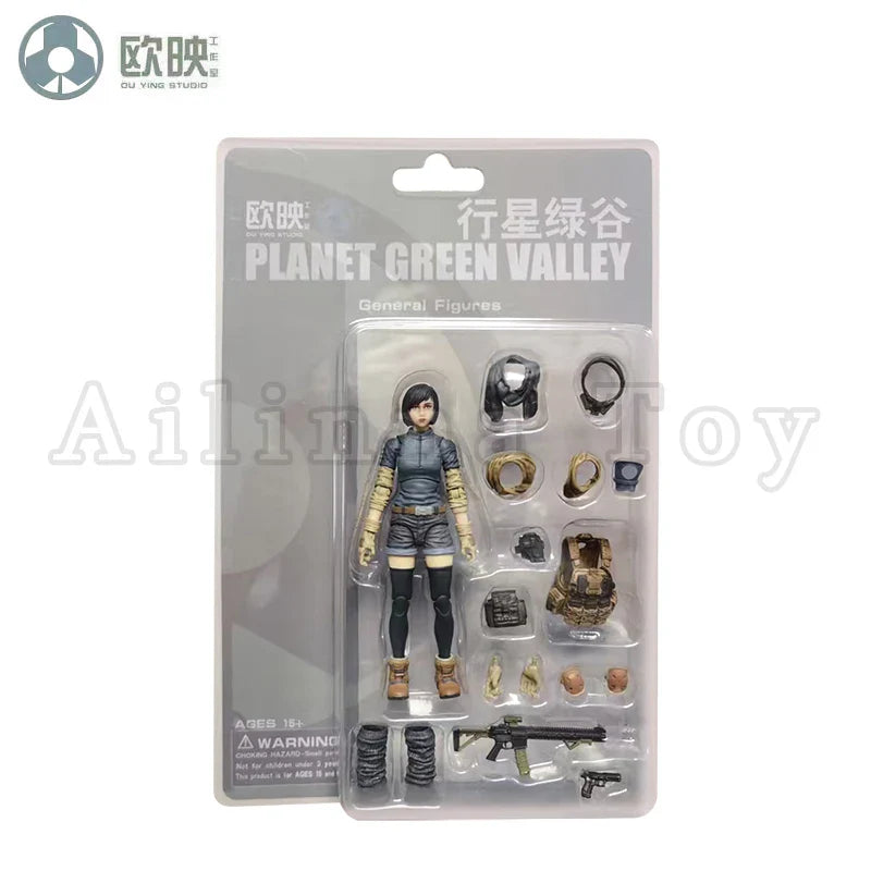 Ou Ying Studio 1/18 Planet Green Valley PGV 3.75inch Action Figure EFSA Male Female Robot Figures Anime Model