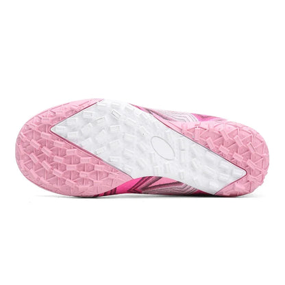 Football Boots Society Futsal TF Pink Soccer Tennis Shoes Sports