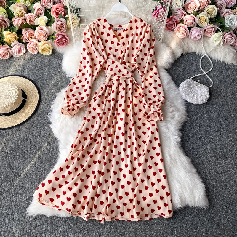Evening wear Dresses: Women Long Sleeve Big Swing Party