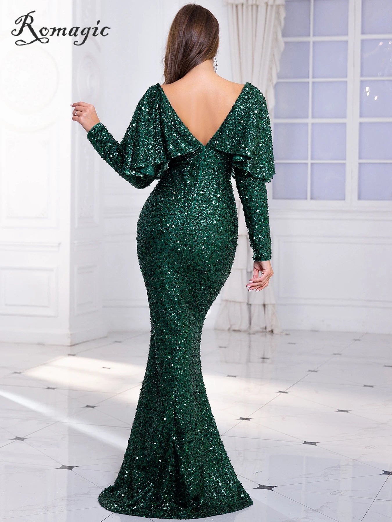 Evening wear Dresses: Full Sleeve With Cape Modest Evening Women Gown