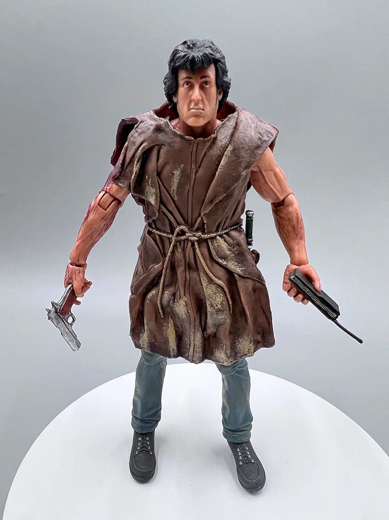 NECA Figure First Blood John J Rambo PVC Action Figure Collectible Model Special Forces Soldier Toys Joint Movable Birthday Gift