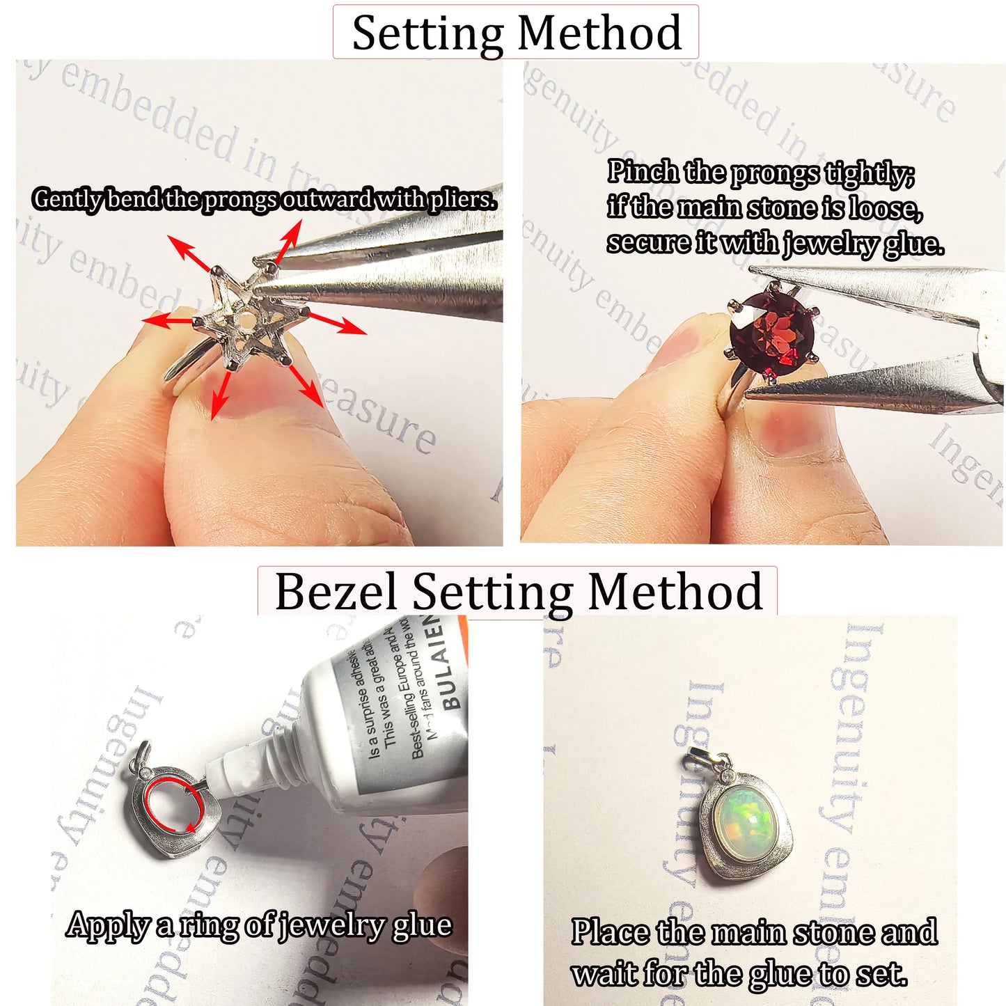 S925 Sterling Silver Rabbit Ear Pendant Setting, Blank Mount for 5-12mm Round Stones, DIY Handmade Jewelry Making Supplies