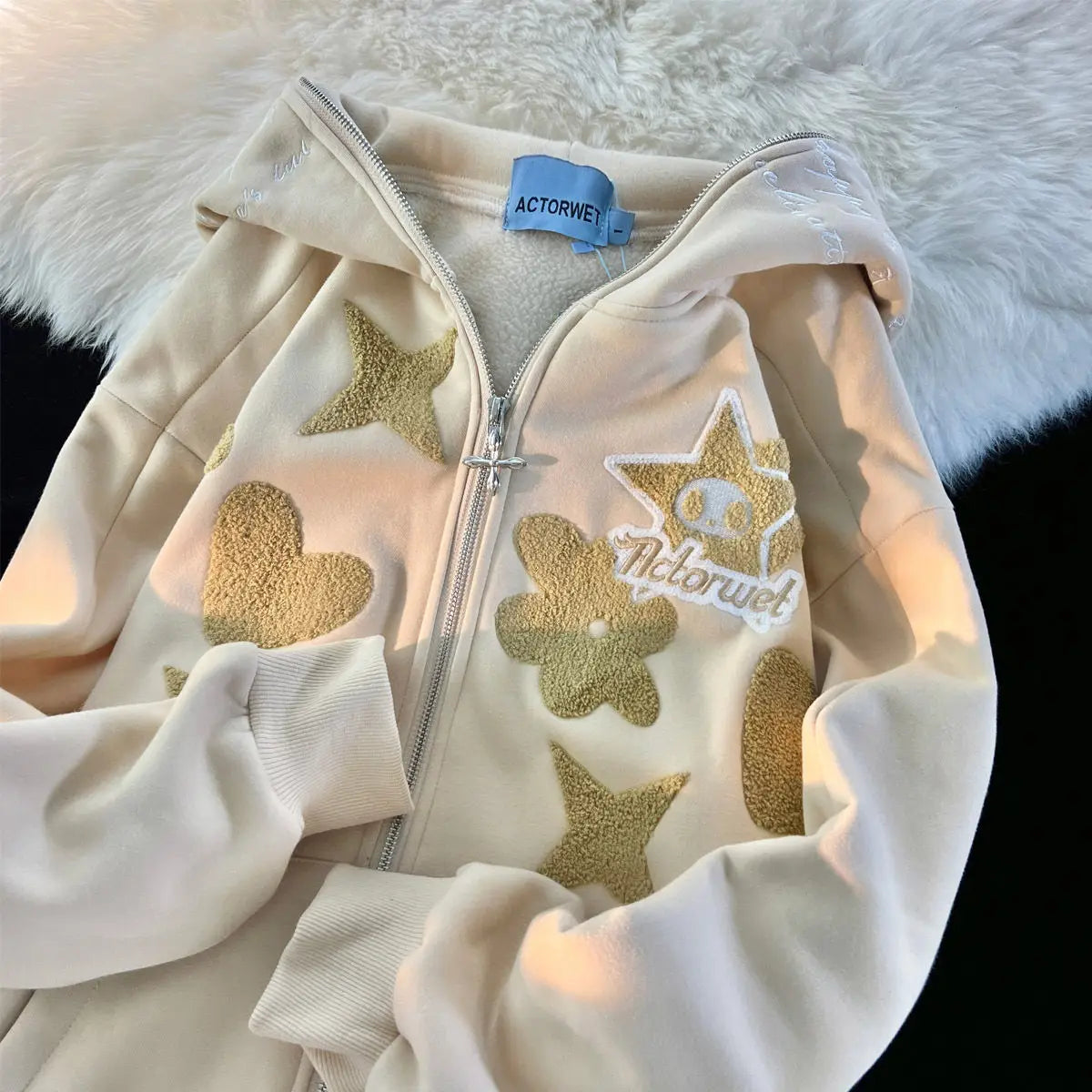 Y2K Oversized Coat Men's Personality Print Women's Hoodie Fashion Punk Harajuku