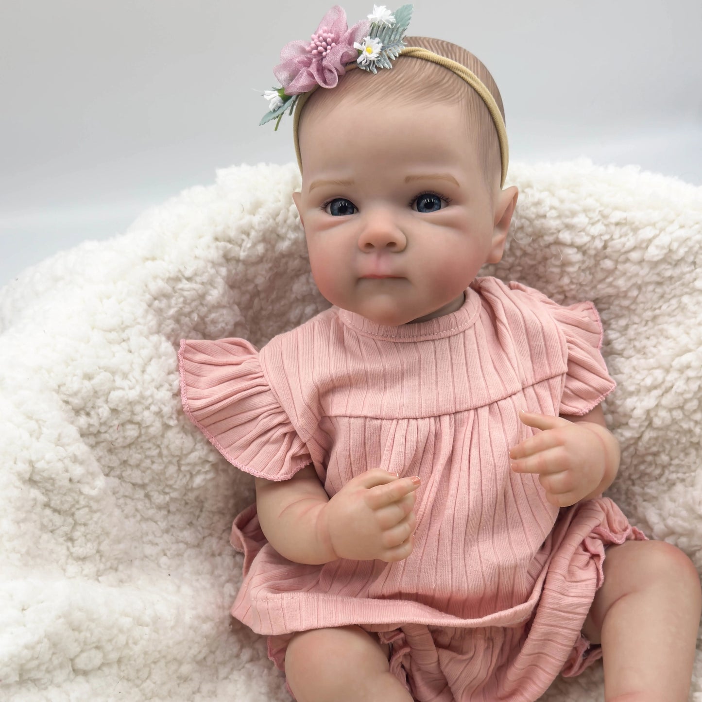 NPK 19-inch Bettie Full Body Collectible Art Doll for Girls Waterproof Bath Toy with Hand-Painted Hair vinyl  Doll