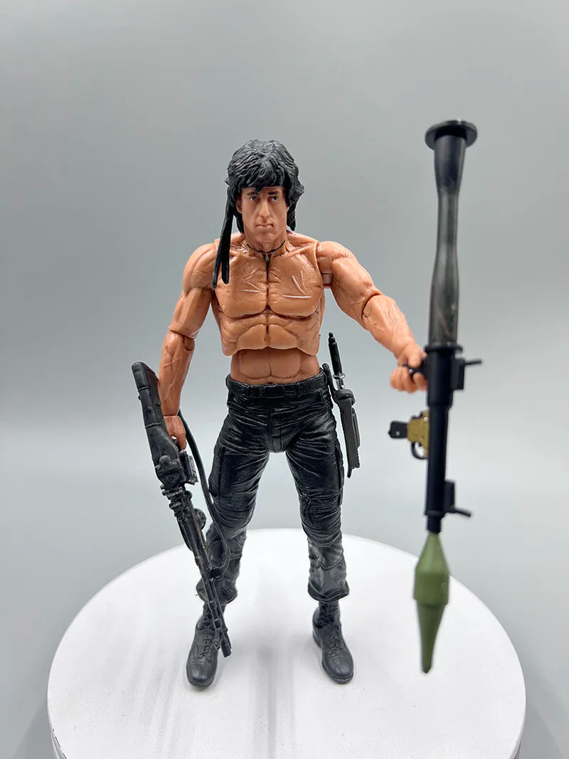 NECA Figure First Blood John J Rambo PVC Action Figure Collectible Model Special Forces Soldier Toys Joint Movable Birthday Gift