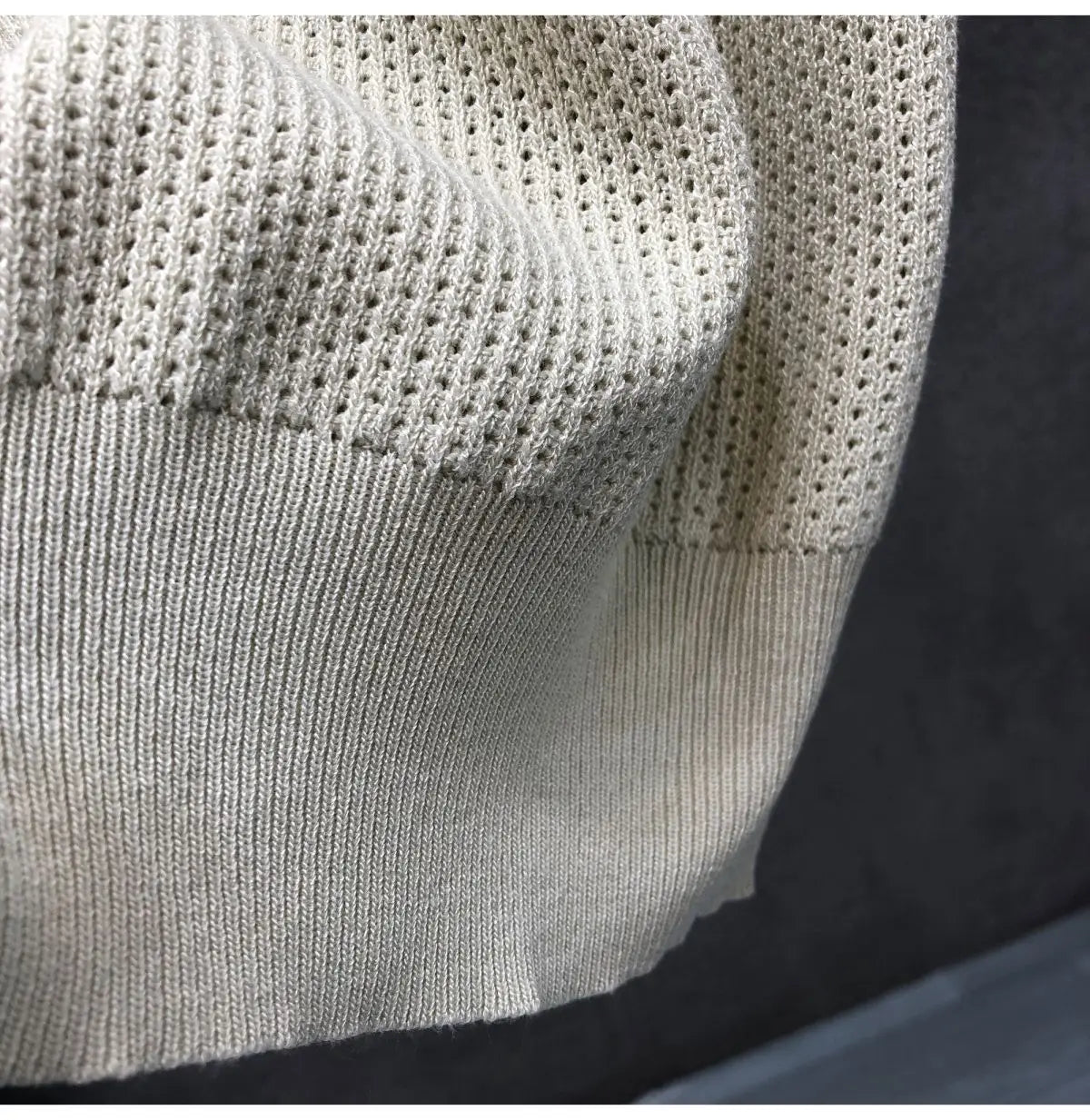 Turn Collar Knit Polo Shirt Short Sleeve Mens Sweater Top