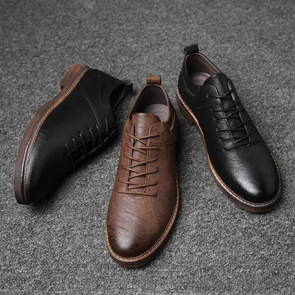 Golden Sapling Casual Business Shoes Men's Formal Flats Fashion Leather Shoes Men Retro Loafers Fashion Office Dress Footwear