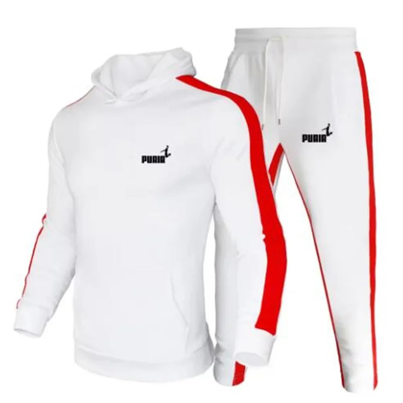 Special offer for the autumn 2025 men's sports suits. Men's two-piece outdoor sports outfit. Men's hooded sweatshirt. Fashionabl