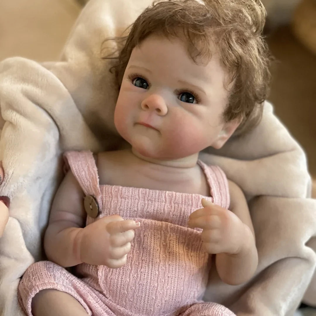 50cm Washable Bettie Reborn Baby Girl With Rooted Hair Full Body Vinyl Painted Skin Visible Veins Lifelike Newborn Baby Doll