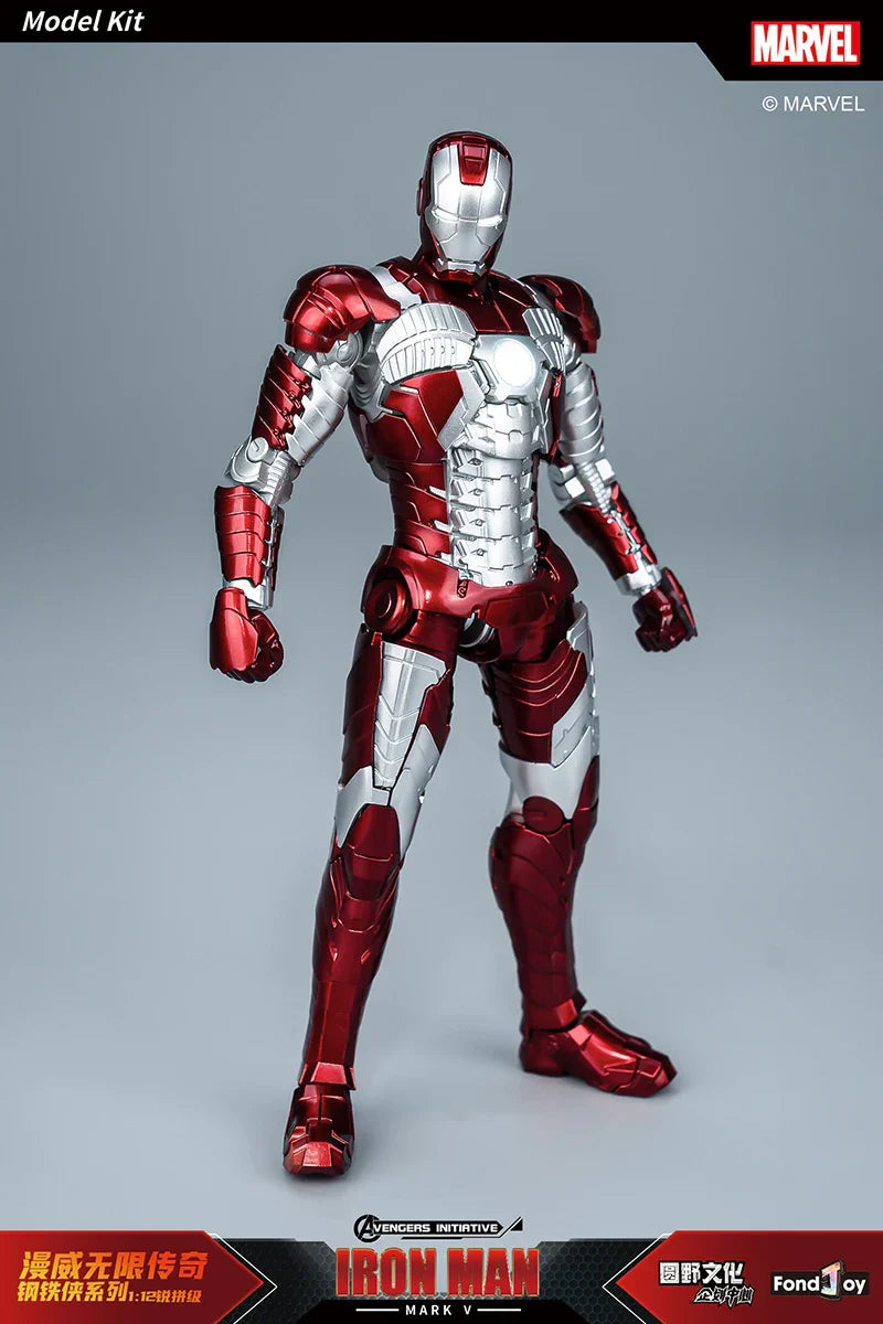 NEW Original Fondjoy Anime Figure Iron Man MK4 Model Kit 1/12 Infinity Saga Ironman Mark 4 Assembly ABS Joint Movable Kid Toys