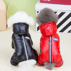 Padded Winter Puppy Onesie Waterproof Boy Dog Clothes for Small Dogs Warm Shih