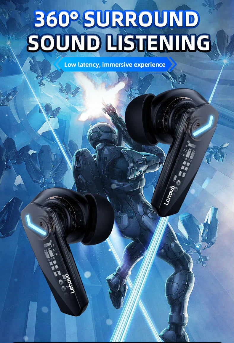 Choice Lenovo GM2 Pro Bluetooth 5.3 Earphones Sports Headset Wireless In-Ear Gaming Low Latency Dual Mode Music Headphones New