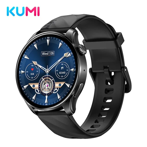 KUMI GW3 Pro Smartwatch 1.43" AMOLED IP68 Waterproof Bluetooth 5.2 Fitness Tracker Heart Rate Blood Oxygen Monitor