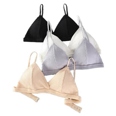 Women Cotton Bras Push Up Bralette Solid Color Lingerie Seamless Brassiere