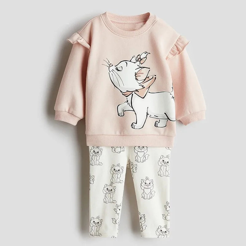 Boys Full Print Outfits Sweatshirt+Pants Two Piece Set Toddler New Trendy Hoodies Casual Loose Long Sleeve Suits