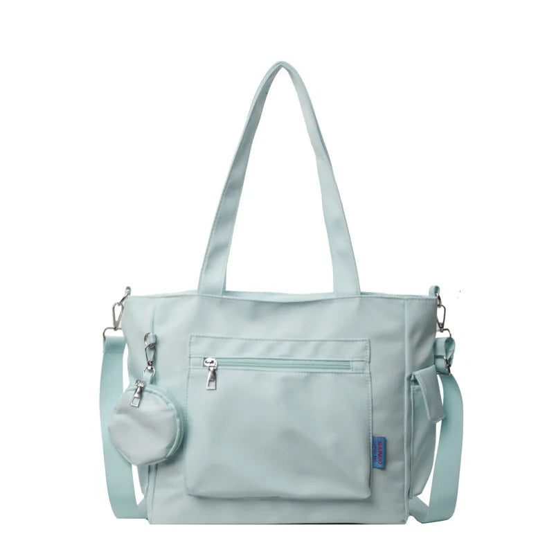 Oxford Canvas Composite Shoulder Bag Solid Color Versatile Lazy Style