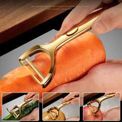 Golden Vegetable Peeler Potato Carrot Peelers Stainless Steel Peeler with Ergonomic