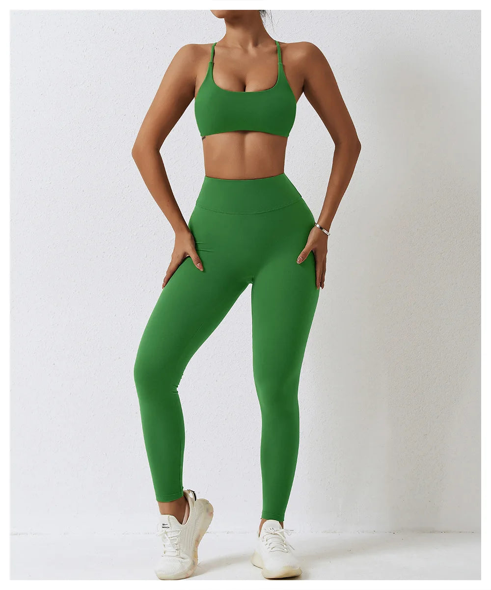 Seamless Yoga Set Workout Sportswear Gym Clothing 2Pcs Sport Sets Women