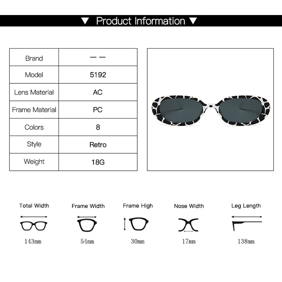 Sunglasses Women Luxury Brand Designer Small Oval Sun Sunglasses Retro