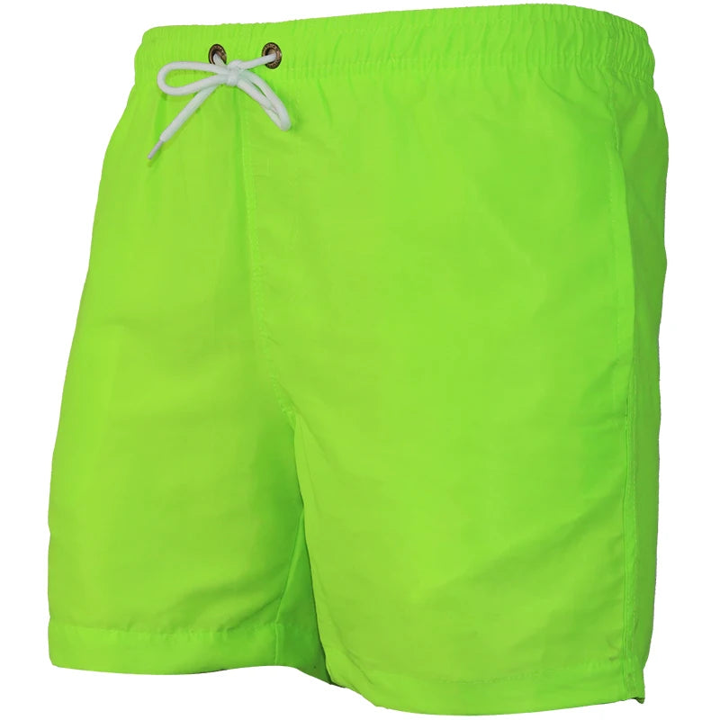 Quick Dry Men's Beach Shorts Summer Swimwear Boardshorts Male Casual Surfing Trunks Elastic Waist Beachwear