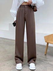 Casual High Waist Loose Wide Leg Pants for Women Spring Autumn