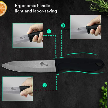 Ceramic Knife 3 4 5 6 Inch Sharp Kitchen Chef Knives Utility Slicer Paring Serrated