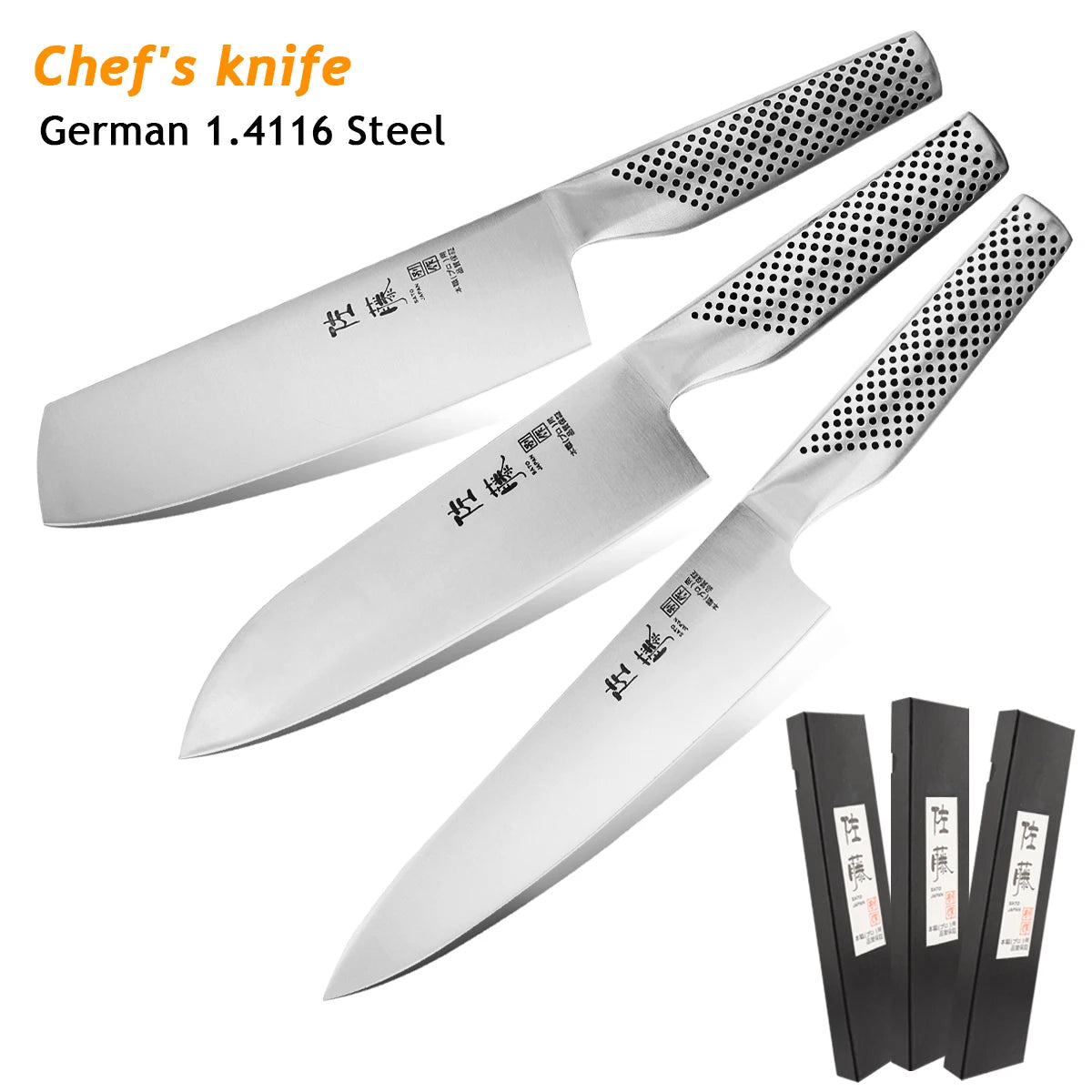 Japanese Kitchen Knife Set Fish Fillet Stainless Steel Meat Cleaver Chef Knife Sushi Knife