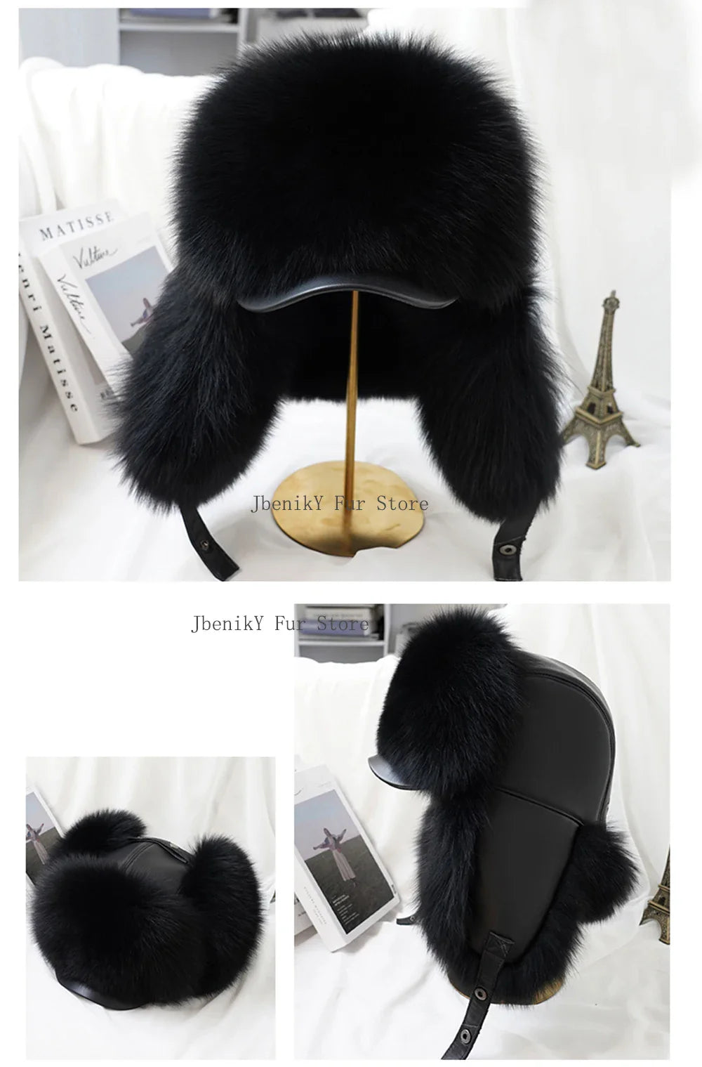 2025 Cap 100% Raccoon Dog Full Fur Fox Fur Hat Men's Fur Ear Protection Winter Thickened and Warm Russian Hat Men's Trend