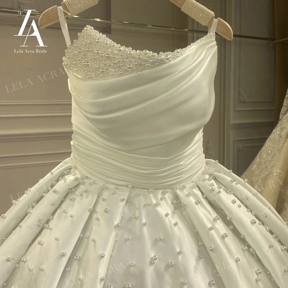 White Bridesmaid Dresses: Wedding Dresses for women Sleeveless Court Train Princess