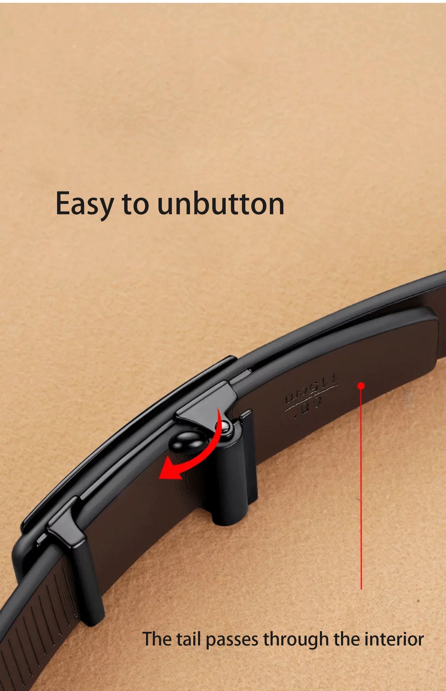 DINISITON Men Leather Belt Black Metal Toothless Automatic Buckle Business Casual PU Leather Men's Fashion High Quality Belt