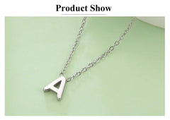 Minimalist Initial A-Z Letter Necklace for Women Alphabet Stainless Steel Choker