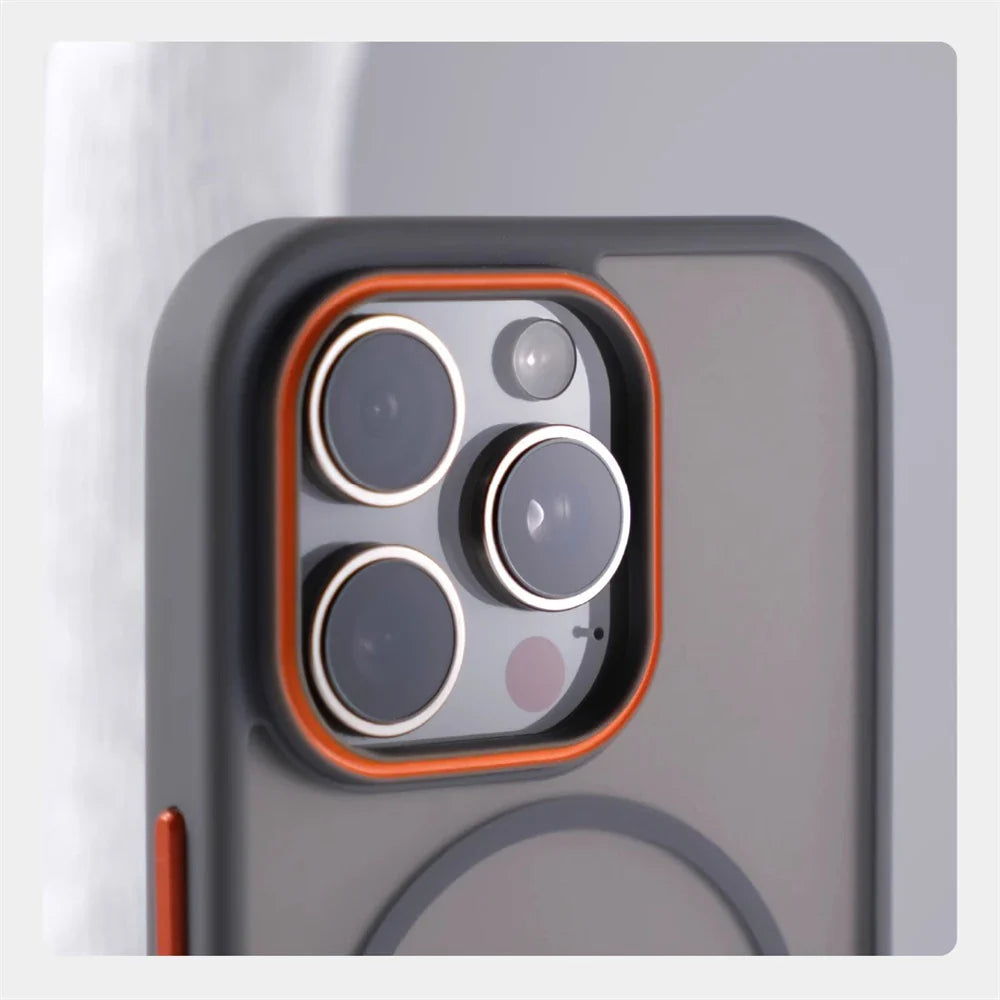 Luxury Matte Translucent Magnetic Case For iPhone 17 16 Pro Max 15 14 Plus 13 12 For Magsafe Wireless Charging Shockproof Cover