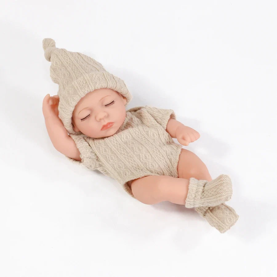 20cm Reborn Dolls Silicone Vinyl Baby Doll Cute Mini Bebe Doll Baby Reborn Doll Toys Waterproof Vinyl Doll For Girls Gift